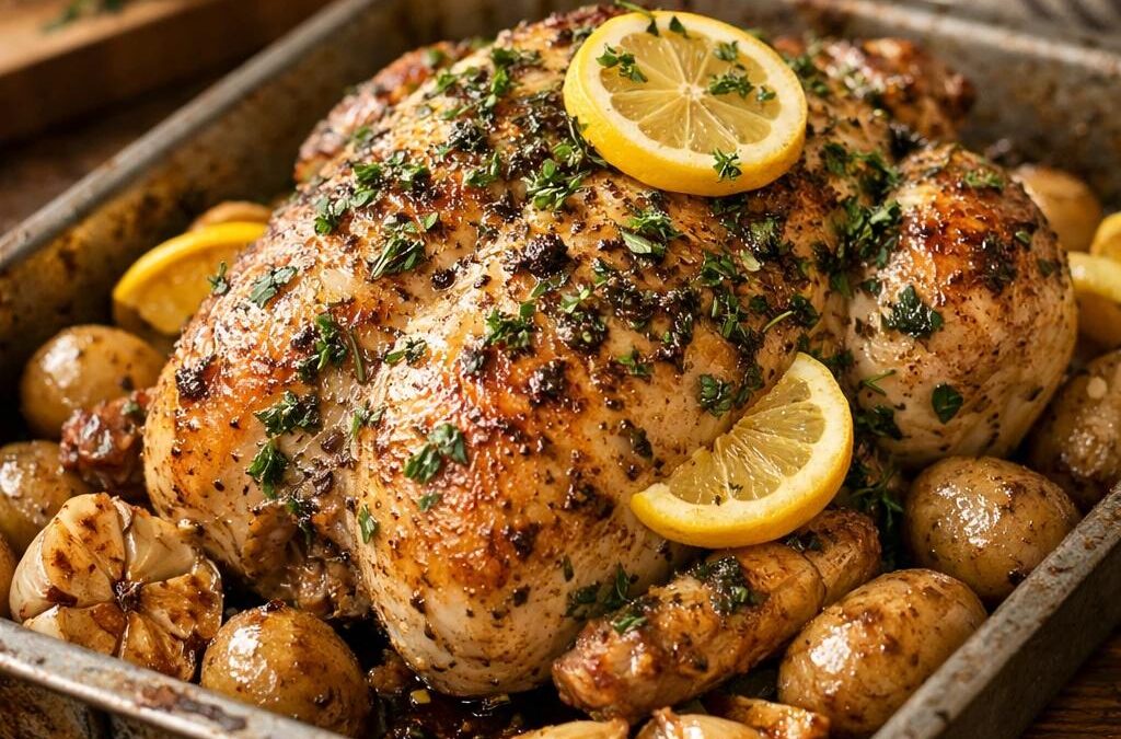 Herb Roasted Chicken (Easy 70-Minute Dinner)
