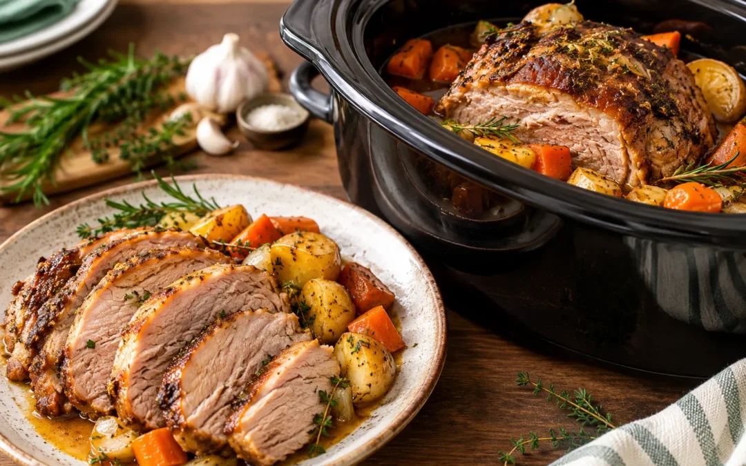 Slow Cooker Pork Roast: Fork-Tender Garlic Herb Recipe